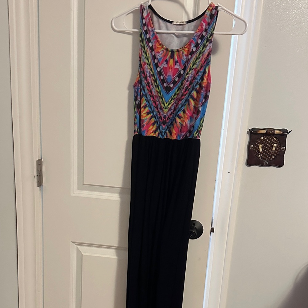 12 Pm By Mon Ami Multicolor Geometric Maxi Dress